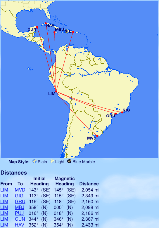 a map of south america with red lines