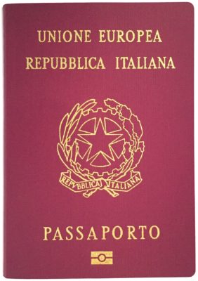 a close-up of a passport