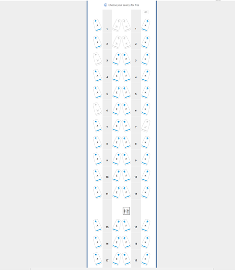 a chart of a long white and blue vertical chart
