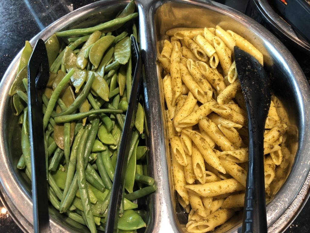 a bowl of pasta and beans