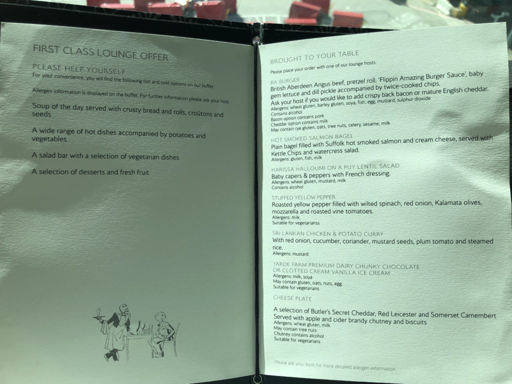 a menu open in a restaurant