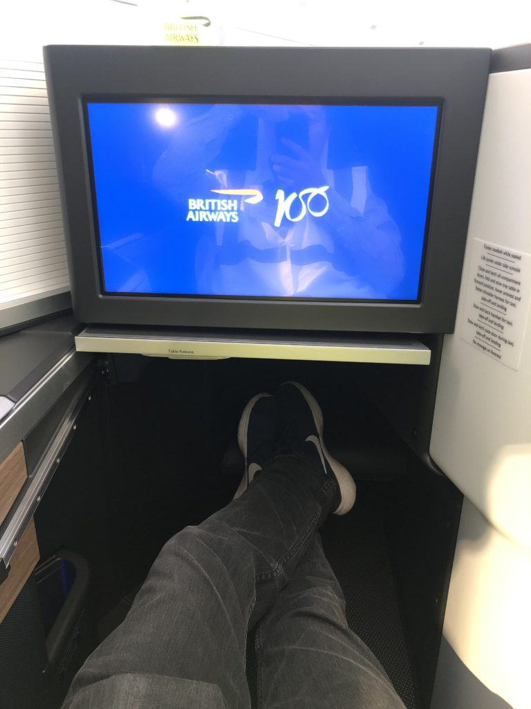 a person's legs in a tv