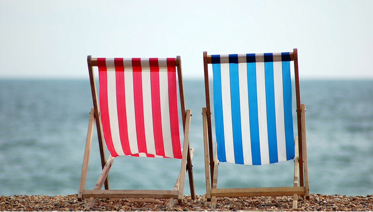 two chairs on a beach